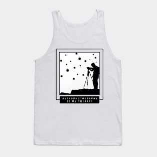 Astrophotography is my therapy text design with mountains for nature photographers Tank Top